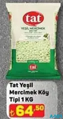 TAT YEŞİL MERCİMEK KÖY TİPİ 1 KG